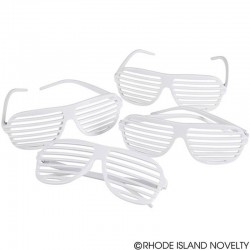 White Slotted Novelty Eyewear